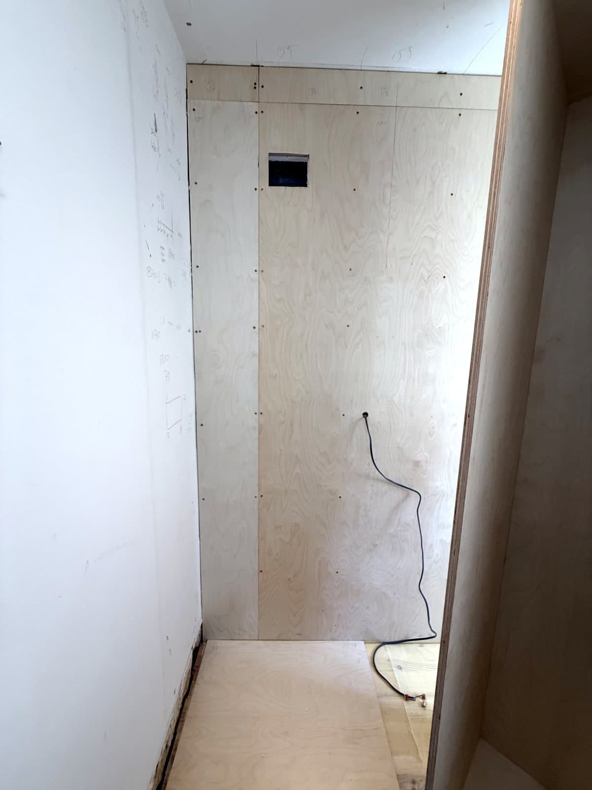 Wardrobe carcass going in