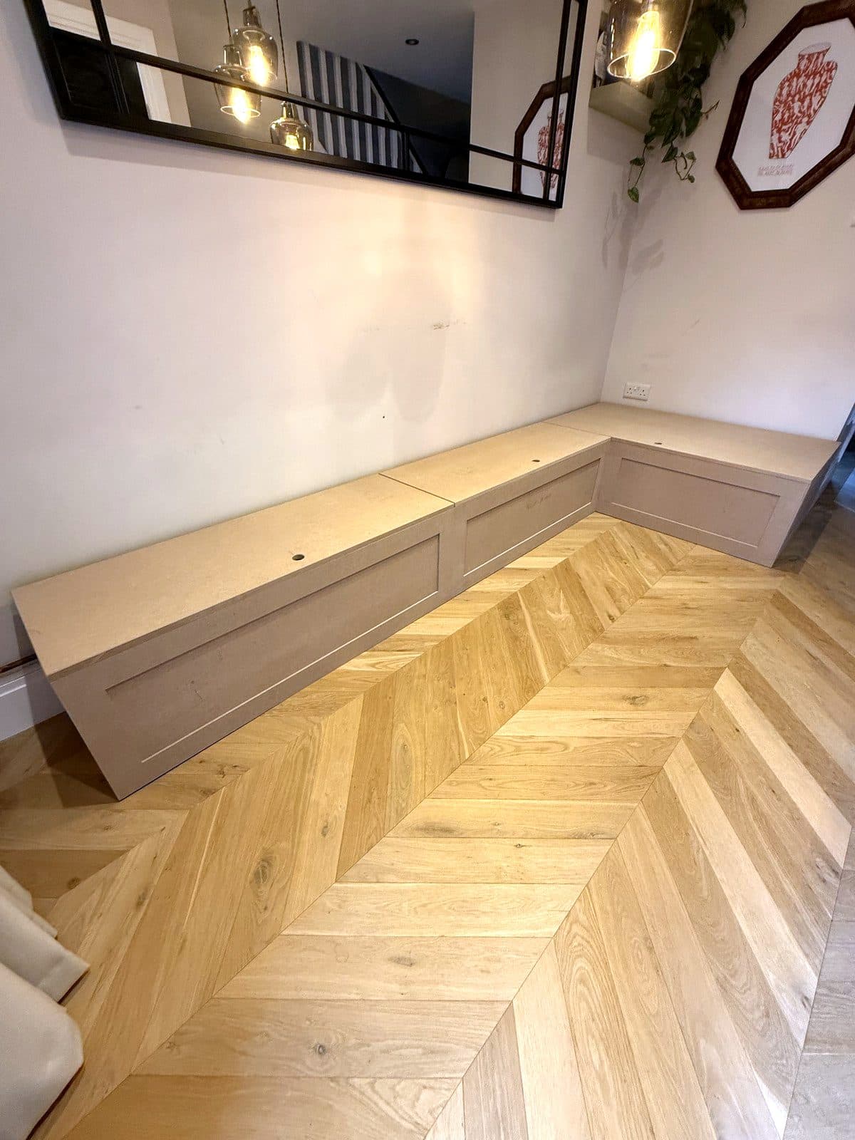 The bench turning the corner