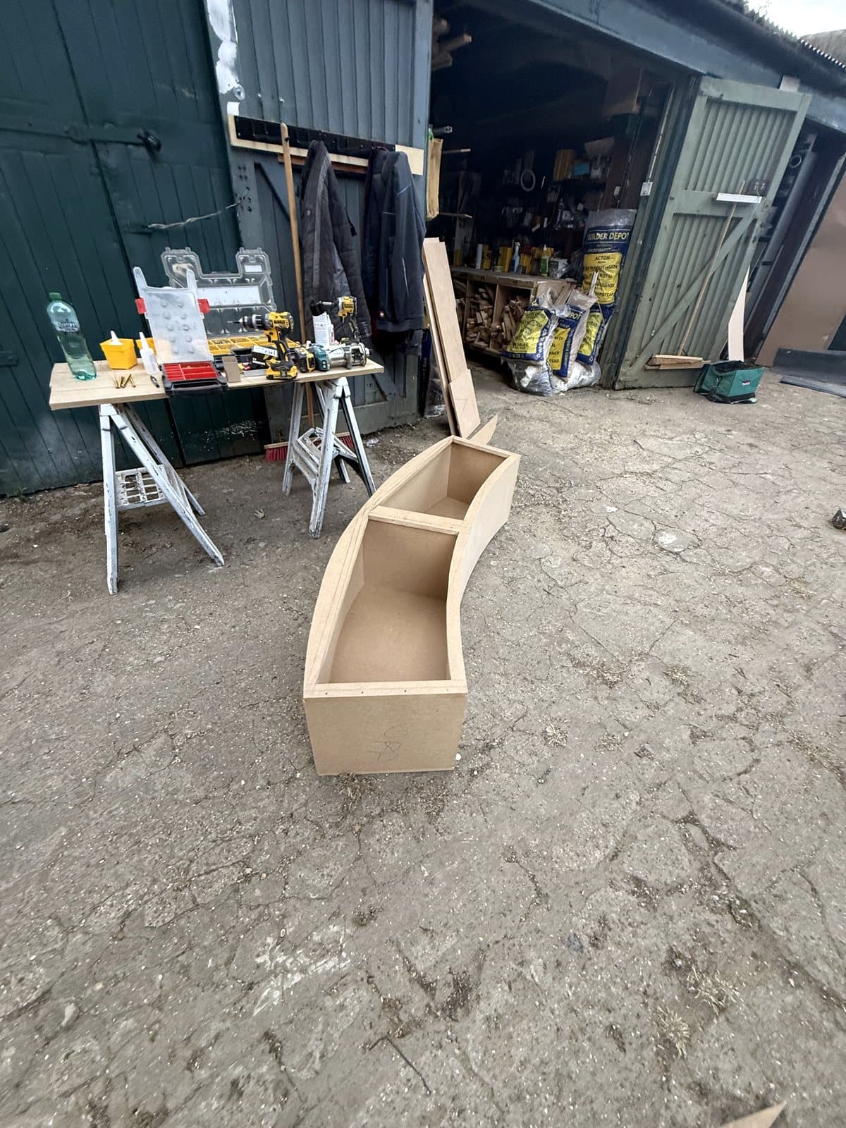 The seat by the workshop