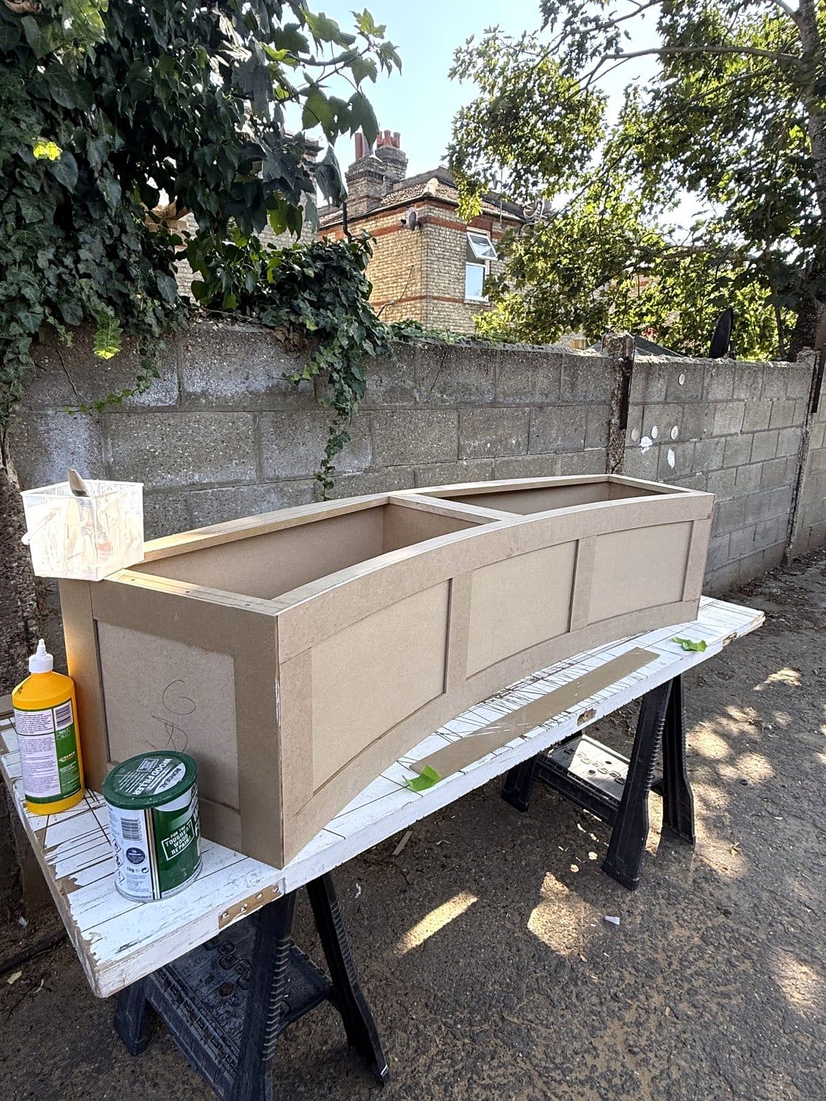 Bench with the lids on