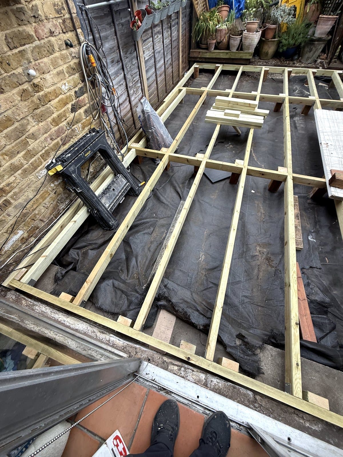 Frame being set out from the doors