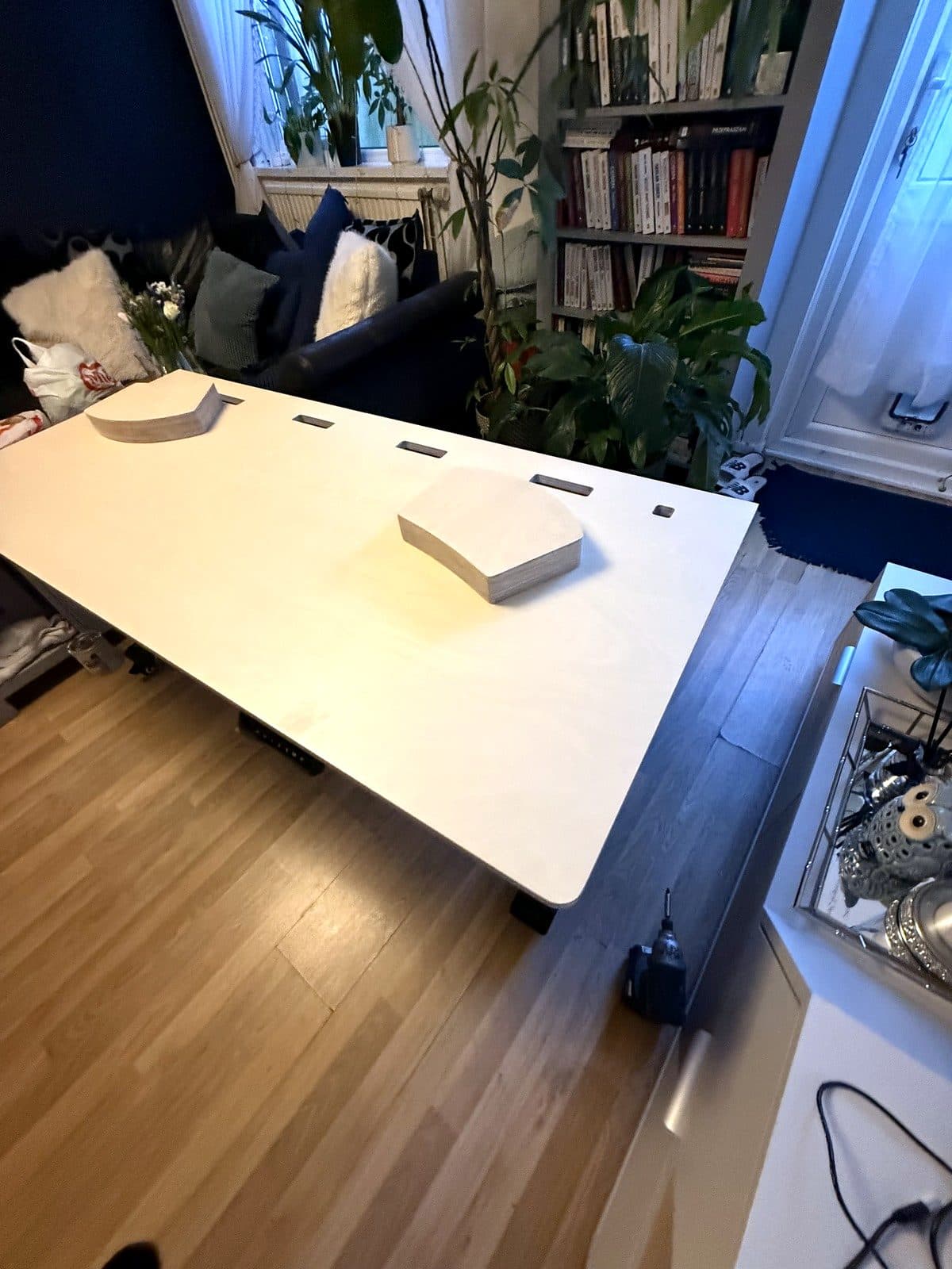 Desk seen from the window side