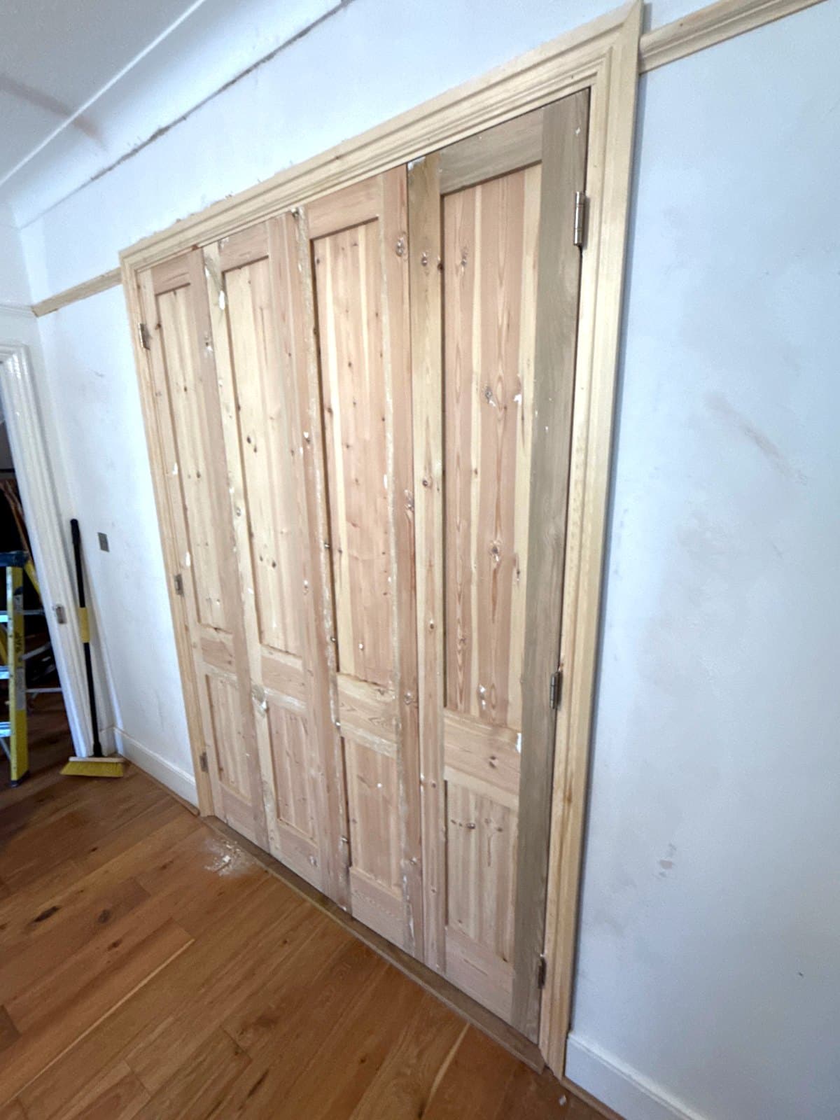 The closed doors from the right