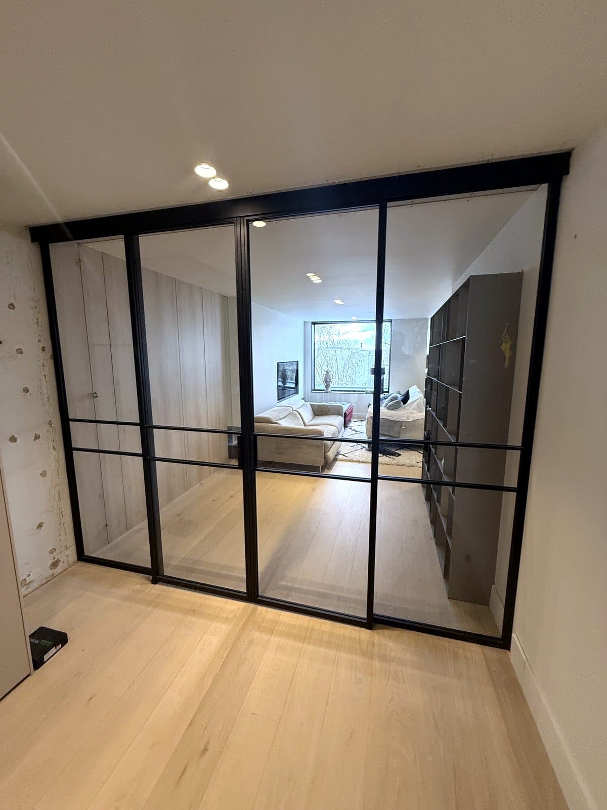 The full run of glass doors