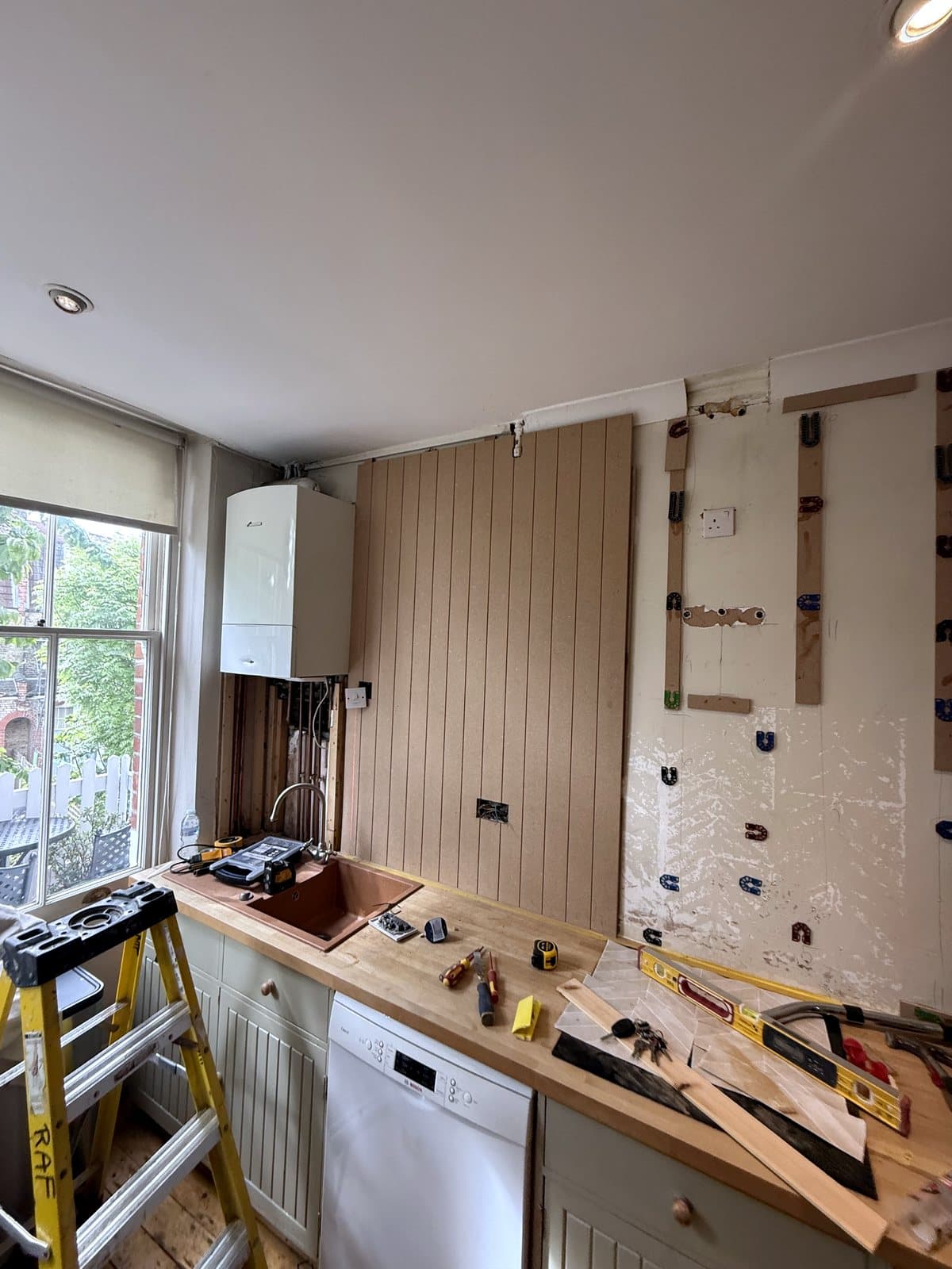 First panels up beside the window