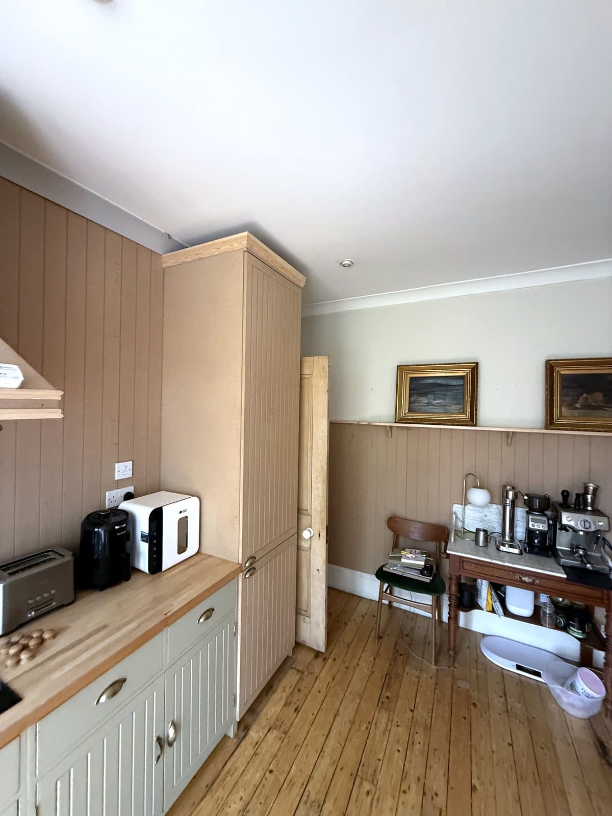 Tall unit with the dining side beyond