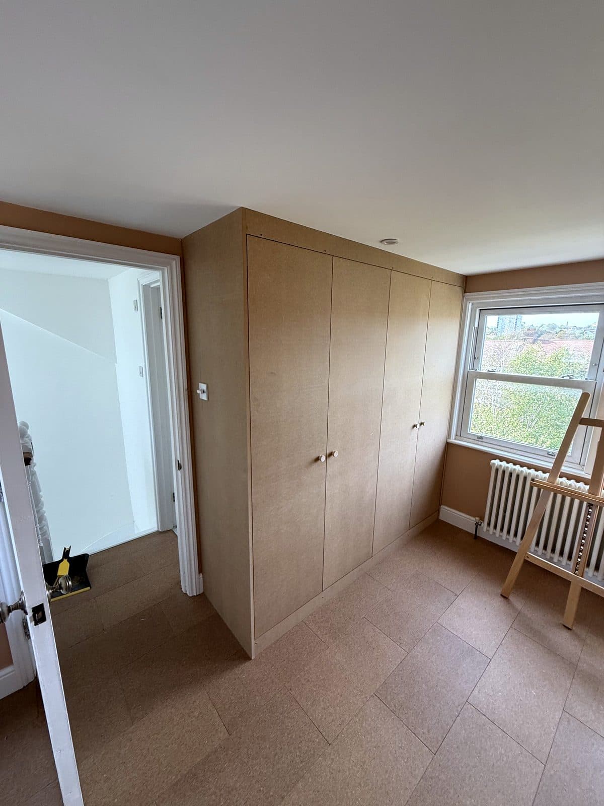 Wardrobe seen from the doorway