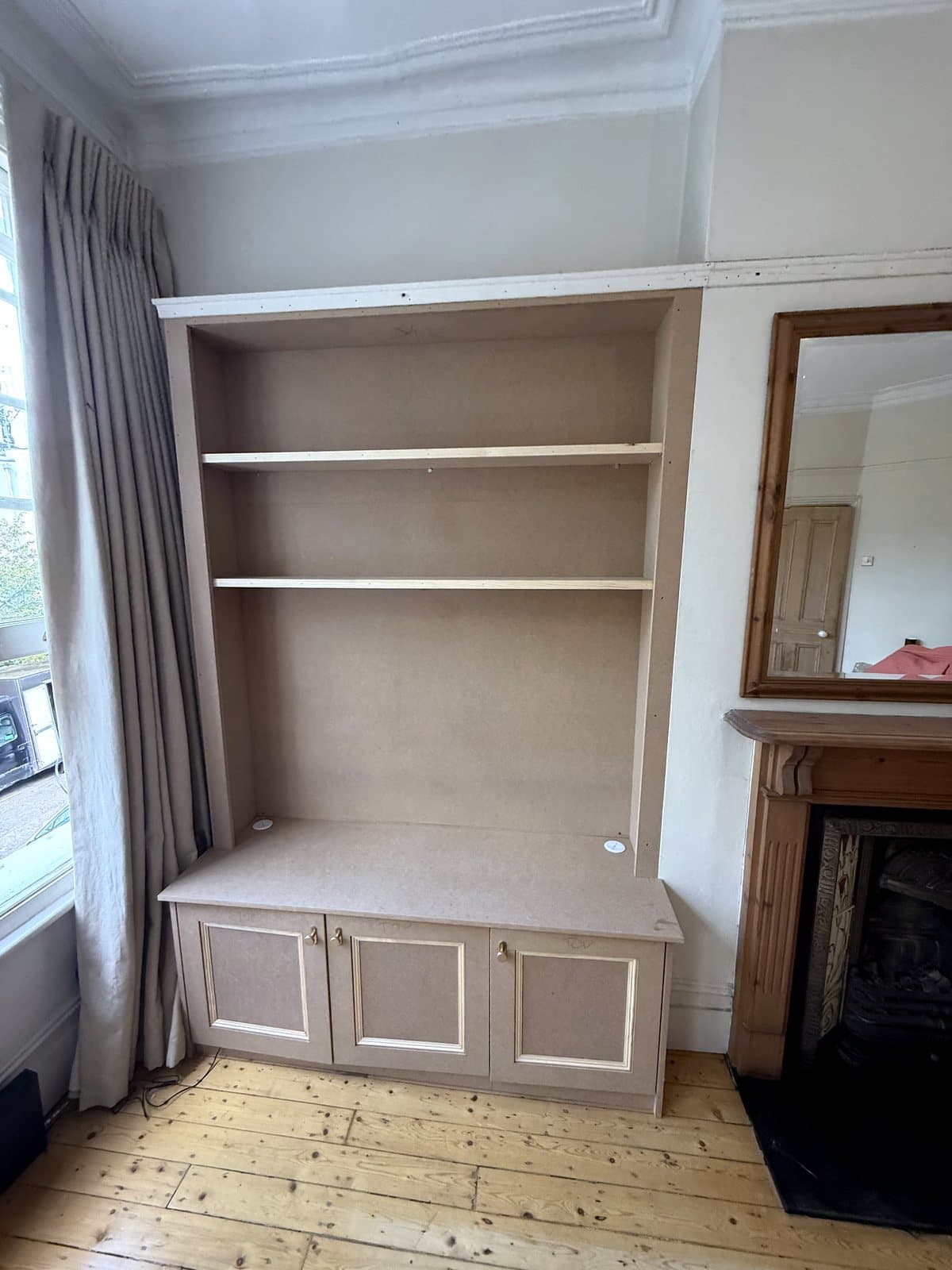 TV side finished in MDF