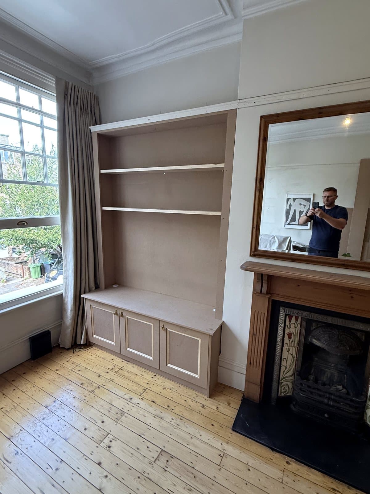 TV side with its doors on