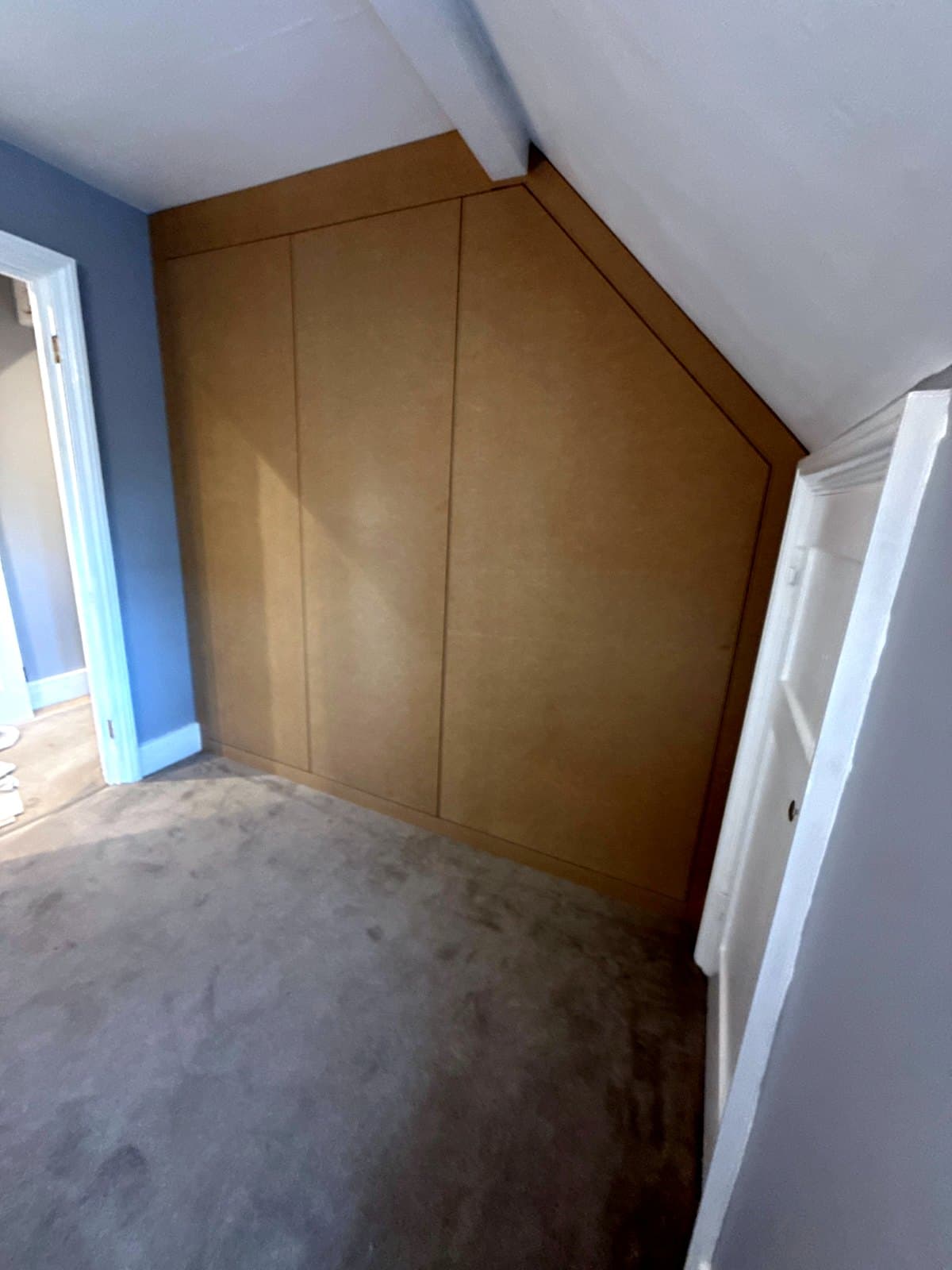 The wardrobe front from the doorway