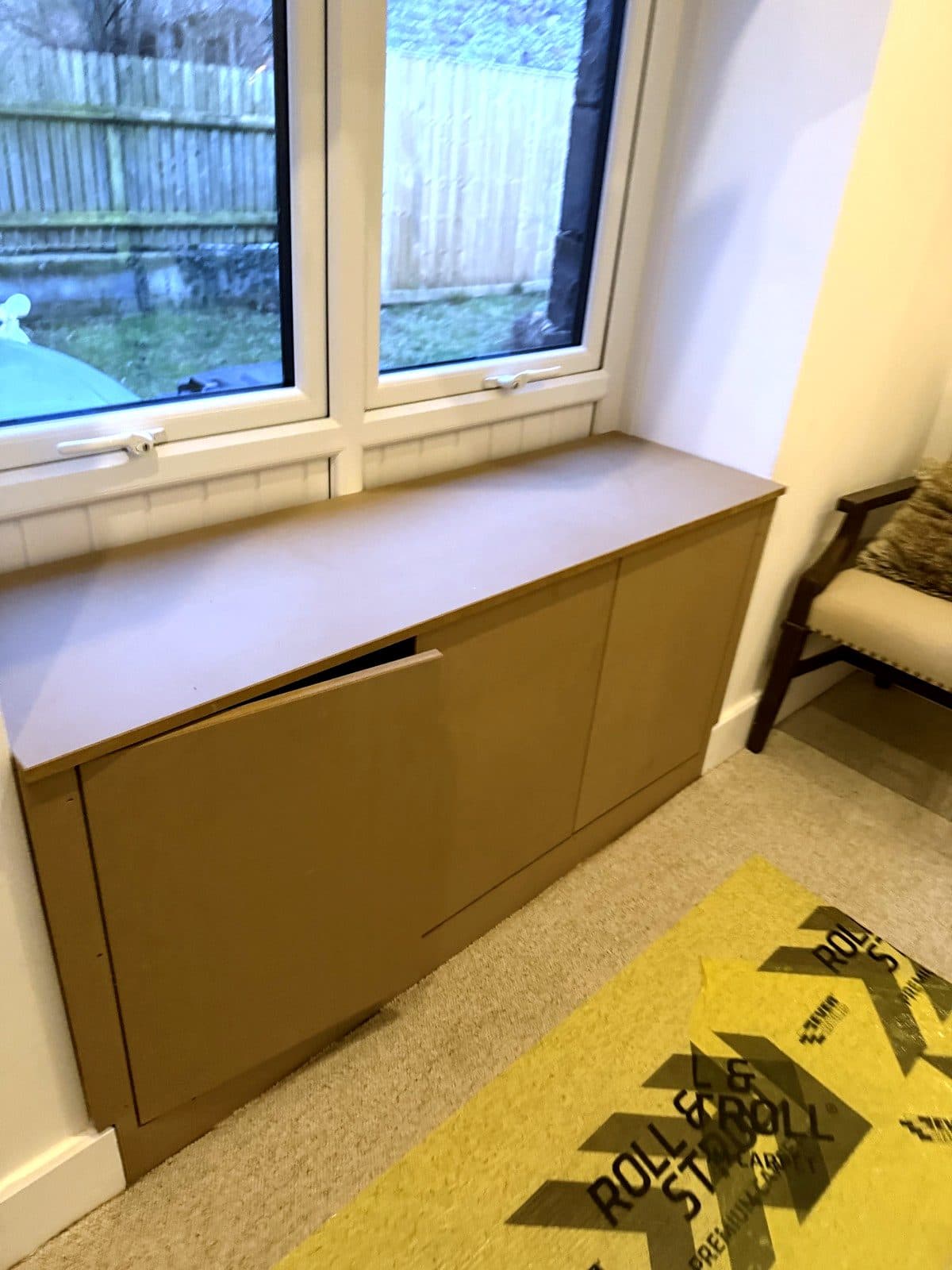 Doors on the cupboards