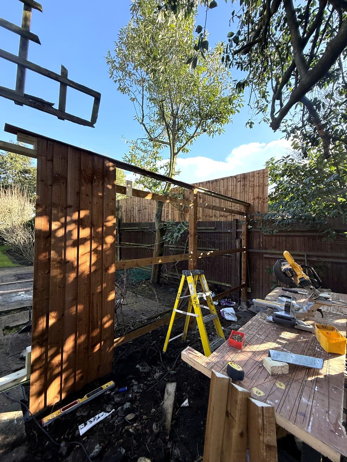 New post and boarding going up
