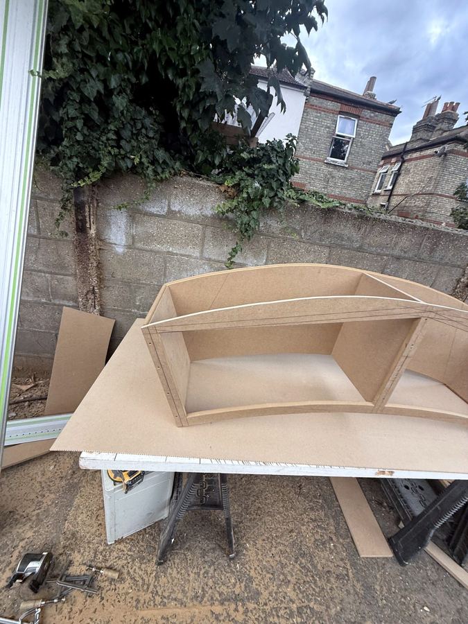 Boxes built between the frames