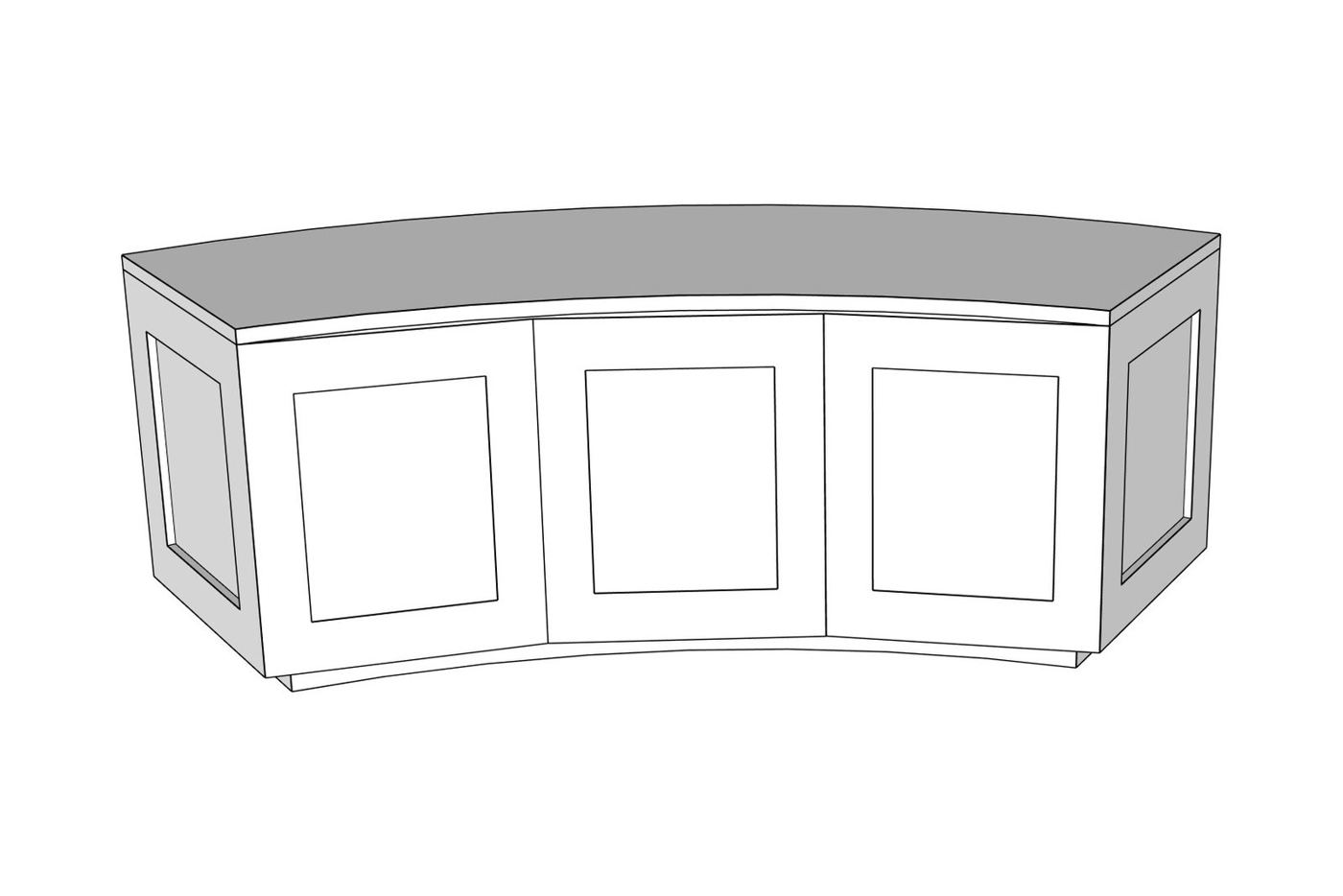 The same seat drawn in SketchUp