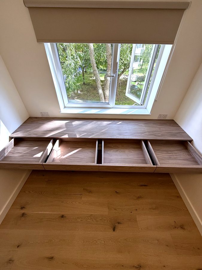 All four drawers open