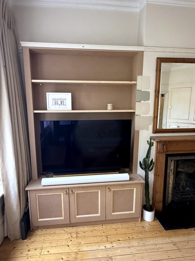 The TV unit in use