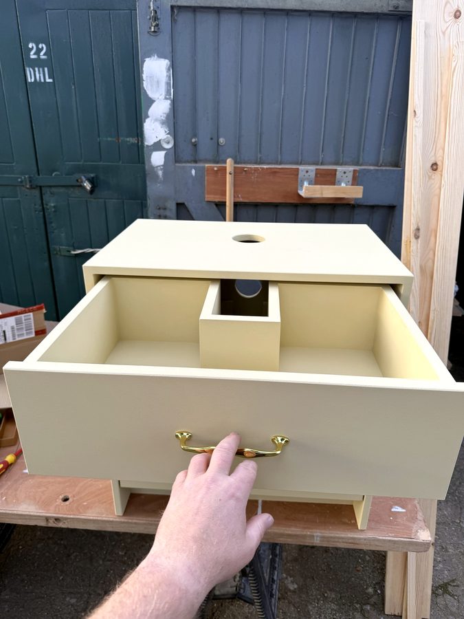 The same drawer painted